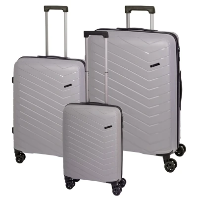 Abbildung von CHECK.IN Orlando Trolley Set 3 tlg. Silber Koffer mit 4 Rollen Kofferset