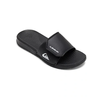 Abbildung von Quiksilver Bright Coast Adjust Pantolette flach für Kinder, Größe: 34, Black/white/black Kunststoff