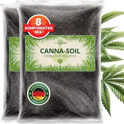 Abbildung von ORAGARDEN Cannabis Erde für Zimmerpflanzen und Garten 6L Hanf Pflanzen, Palmen, Blumen 8 Komponenten Cannabiserde