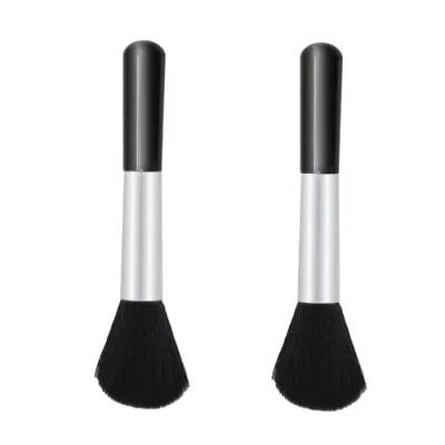 Abbildung von Puderpinsel, 2 Pcs Puder Makeup Pinsel, Powder Foundation Make up Blush up, Staubpinsel schwarz