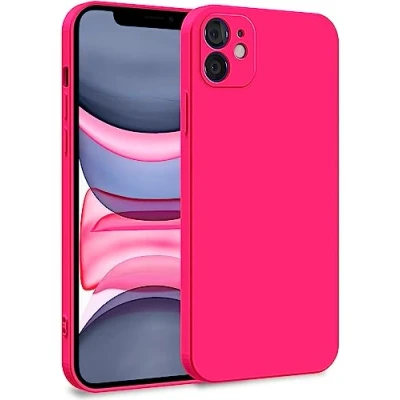 Abbildung von MyGadget Hülle kompatibel mit iPhone 11 Zweilagige Handyhülle Kameraschutz Cover Innenfutter &amp; Silikon außen Pink