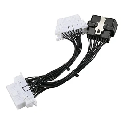 Abbildung von Bolwins A03 OBD2 Diagnosekabel Adapter 1 Stecker auf 2 Buchsen Y Splitter Verlängerungskabel, 16 Pin OBD II Extender für Auto Diagnose