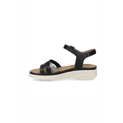 Abbildung von Josef Seibel Sevran Keilsandalette, Damen, Größe: 38, Schwarz kombi Schuhe