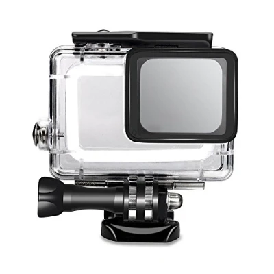 Abbildung von Wasserdichtes Gehäuse für GoPro Hero 7, schwarz, schützendes Unterwasser Tauchgehäuse, 45 m mit Halterung Go Pro 6/5 &amp; 7 schwarze Sport Action Kamera