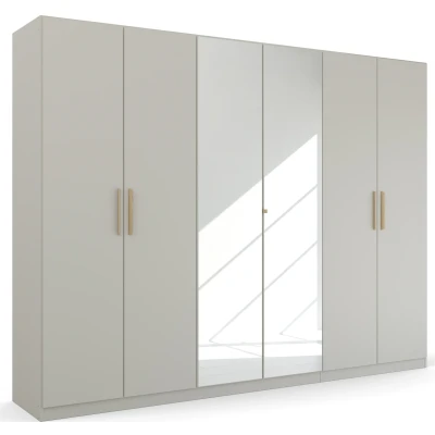Abbildung von rauch Kleiderschrank &quot;Skandi by Quadra Spin Schlafzimmerschrank&quot;, im Landhaus Stil mit Massivholzgriffen, vollflächige SpiegeltÜren