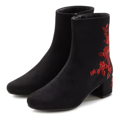 Abbildung von LASCANA Stiefelette mit floralem Muster, Stiefel, Boots VEGAN