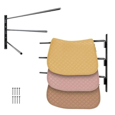 Abbildung von VEVOR 2x Sattelhalter mit drei Ebenen Sattelständer Zaumzeug Halter Wandmontage