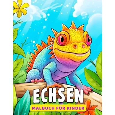 Abbildung von Echsen Malbuch für Kinder: 30 Seiten bunter Tierzeichnungen zum Ausmalen, perfekt Geburtstage, Geschenke oder sogar als Scherzgeschenk. Steigern ... Stimmung mit dieser einzigartigen Sammlung.