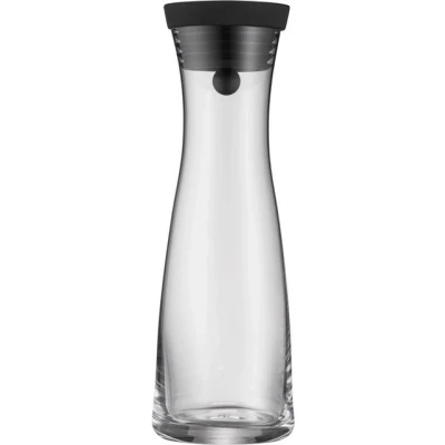 Abbildung von WMF Wasserkaraffe Basic, (1 tlg., 1x Karaffe Glas mit Deckel, Silikondeckel Closeup Verschluss), (Volumen 1,0l, Höhe 30,2 cm, Ø Deckel 8,8 6,0 Boden 9,5 cm)
