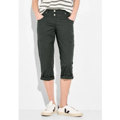 Abbildung von Cecil 3/4 Papertouch Shorts, Damen, Größe: 30x22, Grün