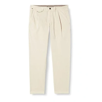 Abbildung von Tommy Hilfiger Herren Hose Chelsea Chino Premium Chino, Beige (Bleached Stone), 33W / 32L