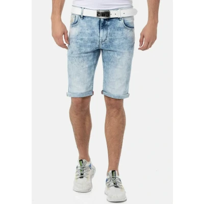 Abbildung von Cipo &amp; Baxx Capri Jeans Shorts, Herren, Größe: 30, Hellblau
