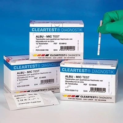 Abbildung von Microalbumin Schnelltest Z.nachw.v.clear 5 St