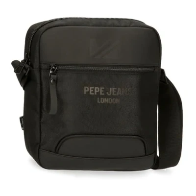 Abbildung von Pepe Jeans Bromley tablet Umhängetasche schwarz 23 x 27 7 cm Polyester Talla única Tasche, Schwarz, one size, shoulder bag
