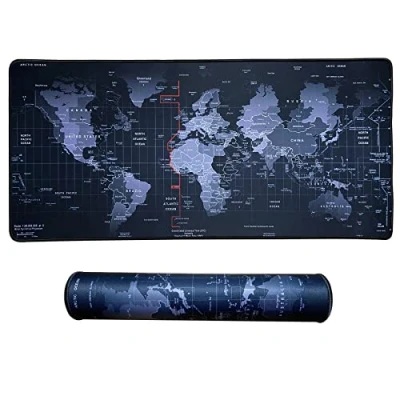 Abbildung von Jahosin Großes Gaming Mauspad mit genähten Kanten,[70x30cm] Erweitertes Rutschfester Naturkautschukbasis für Gamer/Desktop/Büro/Home(70x30 DiTde)