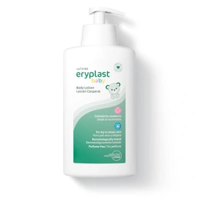 Abbildung von Eryplast Körperlotion, 500 ml, Body Lotion, feuchtigkeitsspendende Babylotion, dermatologisch getestet und zugelassen von Kinderärzten
