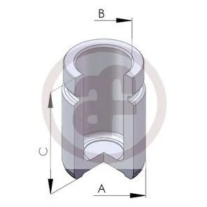 Abbildung von AUTOFREN SEINSA D025253 Kolben, Bremssattel 38 Hinterachse AKEBONO SUBARU: Impreza II Limousine, Forester II, I Kombi