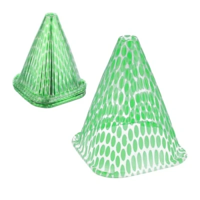 Abbildung von Relaxdays Pflanzenhut, 24 Stück, Schneckenschutz, Frostschutz, Wachstumshilfe, transparent, HBT 22x19x19 cm, PVC, grün