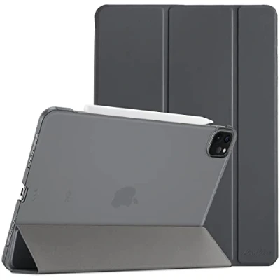 Abbildung von ProCase Hülle für iPad Air 13 Zoll M2 2024 /iPad Pro 12.9 (6/5/4/3 Gen) Dreifach Schutzhülle, Ultra Dünn Leicht Smart Case Cover 13&quot; (M2) 2024/iPad 12,9 2022/2021/2020/2018 Grau