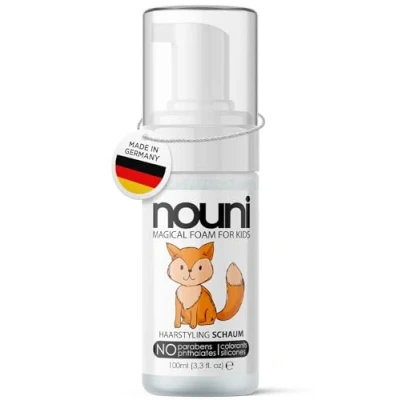 Abbildung von Haarstyling Schaum Für Kinder neutraler Duft ohne Parabene, Silikone, Sulfate oder Farbstoffe vegan Mädchen &amp; Jungen nouni kids 100ml