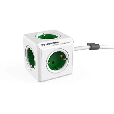 Abbildung von allocacoc PowerCube Extended inkl. 1,5 m Kabel grün Type F