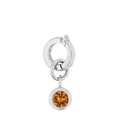 Abbildung von Amor Charm 925 Sterling Silber Damen Charms, mit Zirkonia synth., 1,5 cm, Silber, Januar, Kommt in Schmuck Geschenk Box, 2038533