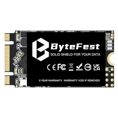 Abbildung von ByteFest SSD Festplatte 256GB M.2 2242 NGFF SATA III Interne für PC und Laptop, B+M Key (22x42mm)