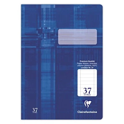 Abbildung von 25 x Clairefontaine Schulheft A4 16 Blatt Lineatur 37 liniert perforie