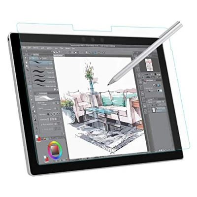 Abbildung von MoKo Schutzfolie Kompatibel mit Microsoft Surface Pro 7 Plus/Pro 7/Pro 6/Pro 5/Pro 4/LTE Tablette, Displayschutzfolie Antireflex, Schreiben Zeichnen und Skizzieren wie auf Papier, Transparent