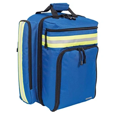 Abbildung von EB Supporter royal blau kompakter Notfallrucksack First Responder Einsatz Rettungsdienst Erste Hilfe Notarzt Erstversorgung Netz und Klarsichtfächer Klappsteg