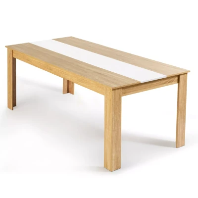 Abbildung von IDMarket Esstisch, rechteckig, Georgia, für 8 Personen, Buche Nachbildung und Weiß, 160 x 90 cm