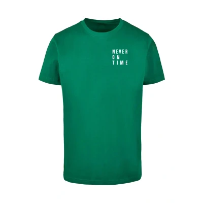 Abbildung von Merchcode Never ON TIME Tshirt print, Größe: Medium, Forest green