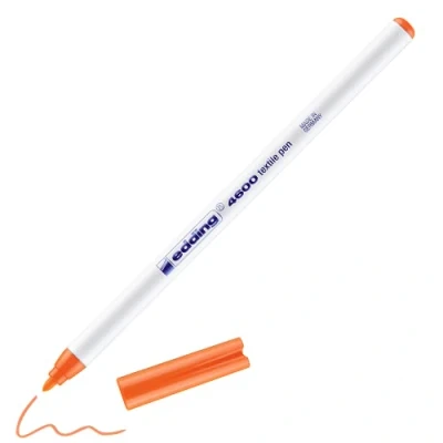 Abbildung von 10 x edding Textilpen 4600 Rundspitze 1mm neonorange
