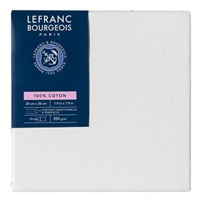 Abbildung von Lefranc &amp; Bourgeois 111129 Keilrahmen Serie Klassisch, 100 % Baumwolle, 350g/m², Archivqualität, säurefrei für erhöhte Haltbarkeit, grundiert 20x20cm