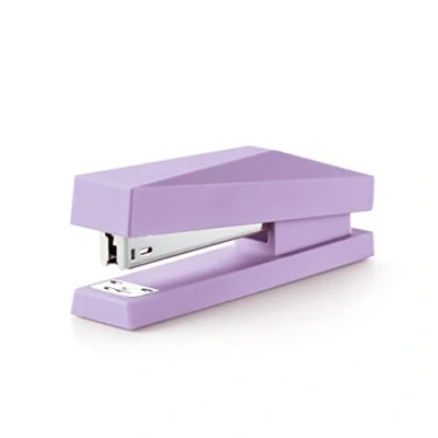 Abbildung von Miquelrius Hefter, Heftklammerkompatibel 24/6, Format 122 x 60 76,5 mm, Kapazität bis zu 20 Blatt, Heftklammergerät Farbe Mauve