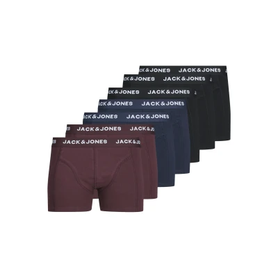 Abbildung von Jack &amp; Jones Jacblack Friday Trunks 7 PACK Panties, Herren, Größe: Small, Black/navy blazer/port royal