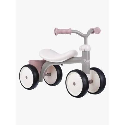 Abbildung von Smoby Rookie Laufrad Rose ideale Lauflernhilfe für Kinder ab 12 Monaten, Lauflernrad mit Spielzeug Korb, Retro Design