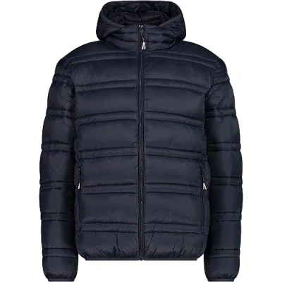 Abbildung von CMP Herrenjacke mit Kapuze und Druckknöpfen, Schwarz Blau, 54