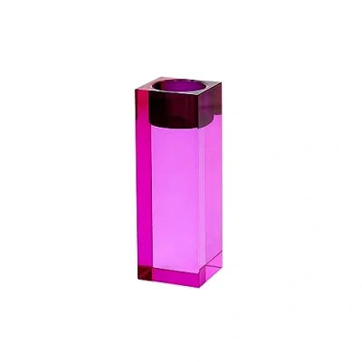 Abbildung von Gift Company Teelichthalter Sari L, Windlicht, Dekolicht, Kristallglas, Pink, 14 cm, 1096905013