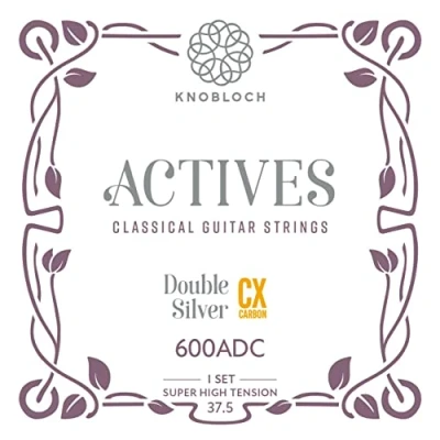 Abbildung von KNOBLOCH STRINGS Spanische Gitarrensaiten 600ADC ACTIVES Double Silver Super High Spannung 37,5 Bässe und Höhen Klarer Klang Projektion Vibrato Easy Flamenca Classic