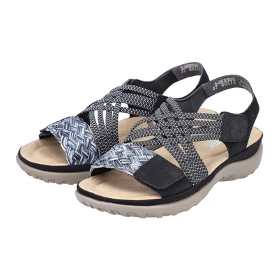 Abbildung von Rieker Riemensandalette, Damen, Größe: 39, Schwarz Schuhe