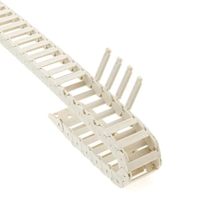 Abbildung von Veekaft 1m Weiß Offene Kunststoff Kabelschleppkette mit Innenmaßen von 10mm x 30mm, R18 für 3D Drucker und CNC Maschinen (10X30, R18)