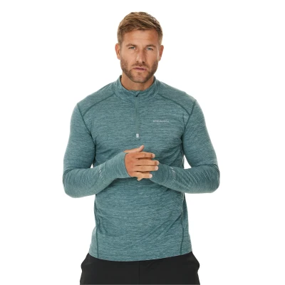 Abbildung von Endurance TUNE M Melange Midlayer Langarmshirt, Herren, Größe: Large, North atlantic