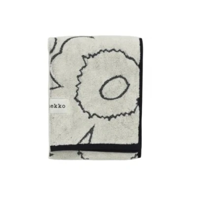 Abbildung von Marimekko Piirto Unikko Hand Towel 50x100 cm, 100 x 50 Ivory, Black