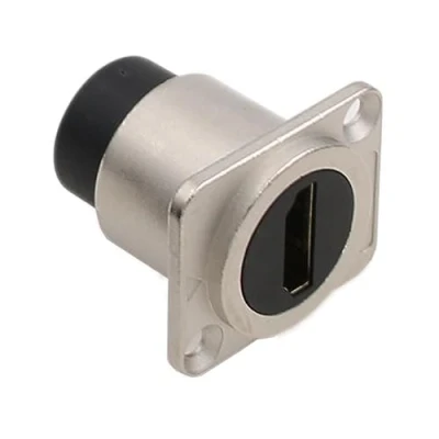 Abbildung von HangTon HDMI 2.0 Buchse auf Buchse, wasserdichter Stecker, D Typ Inline Kabel, Chassis Panel IP65 Schottkopf Pass Through