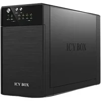 Abbildung von ICY BOX IB RD3620SU3 Externes 2 fach Gehäuse (Raid 0/1, Single, JBOD) für 2x 3, 5 Zoll SATA i, II, III Festplatten, USB 3.0 (UASP) &amp; eSATA Anschluss, Smart Lüfter