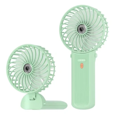 Abbildung von Lepwings Handventilator, Mini Ventilator USB Wiederaufladbar, 5,5 16 Std. Laufzeit, 4 Windgeschwindigkeiten, Faltbarer Leiser Kleinventilator für Reisen, Büro, Zuhause und Draußen Grün