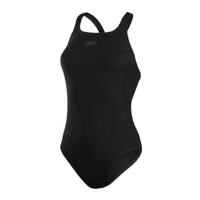 Abbildung von Speedo Damen Eco Endurance+ Medalist Badeanzug Athletische Passform Klassisches Design Recyclingmaterial Chlorbeständig Besonders flexibel Badeanzug, Schwarz, 42