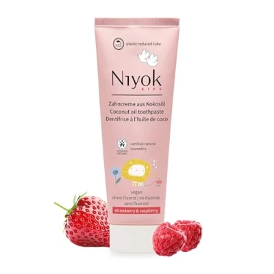Abbildung von Niyok Zahnpasta Zahncreme Kids Erdbeere &amp; Himbeere 75ml