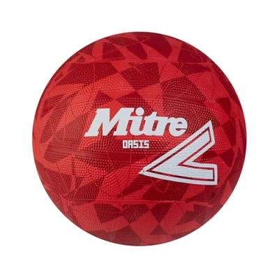Abbildung von Mitre Oasis Netball sehr langlebig toller Grip stilvolles Design, Rot/Weiß, 5